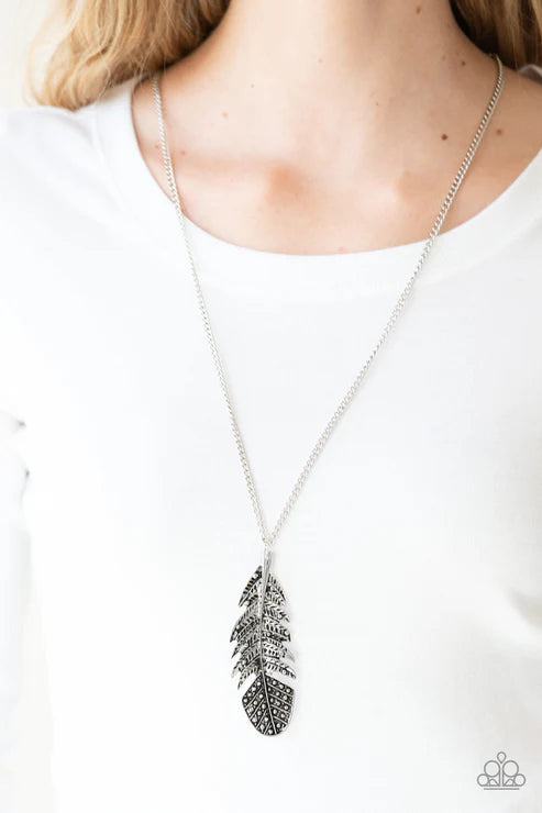 Paparazzi - Free Bird - Silver Necklace