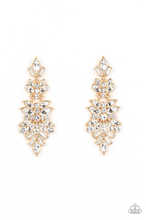 Paparazzi - Frozen Fairytale - Gold Earrings