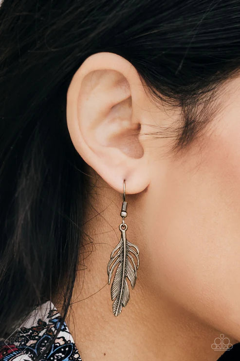 Paparazzi - Gleaming Glider - Brass Earrings