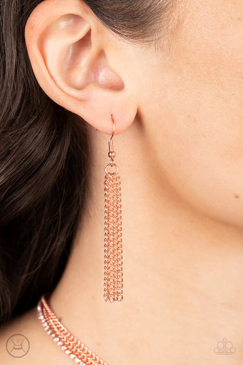 Paparazzi - Glitzy Gusto - Copper Necklace