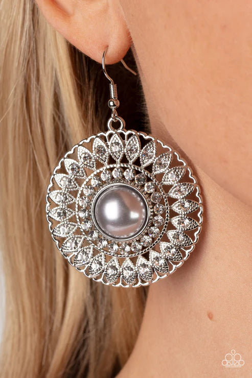 Paparazzi - Glorified Glitz - Silver Earrings