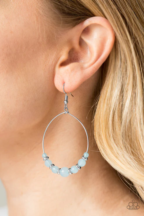 Paparazzi - Going for Glow - Blue Earrings