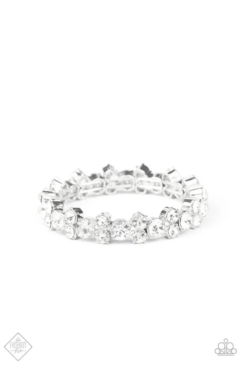 Paparazzi - Here Comes The Bribe - White Bracelet