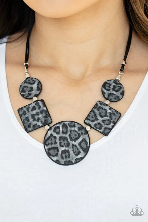 Paparazzi - Here Kitty Kitty - Silver Necklace