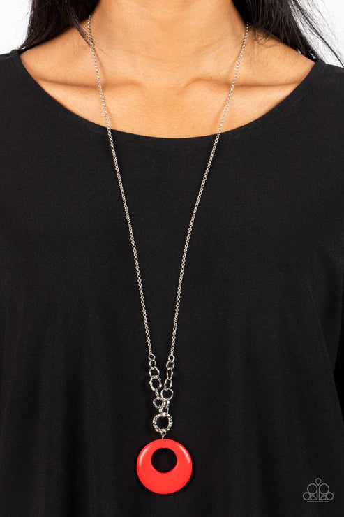 Paparazzi - Hidden Dune - Red Necklace