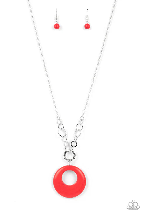 Paparazzi - Hidden Dune - Red Necklace