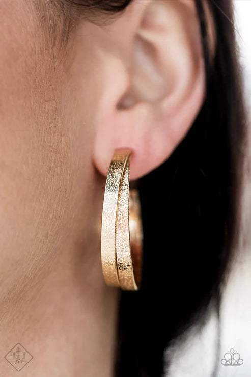 Paparazzi - High-Class Shine - Gold Earrings