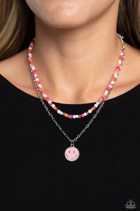 Paparazzi - High School Reunion - Pink Necklace
