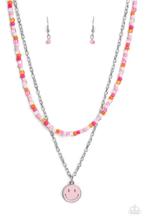 Paparazzi - High School Reunion - Pink Necklace