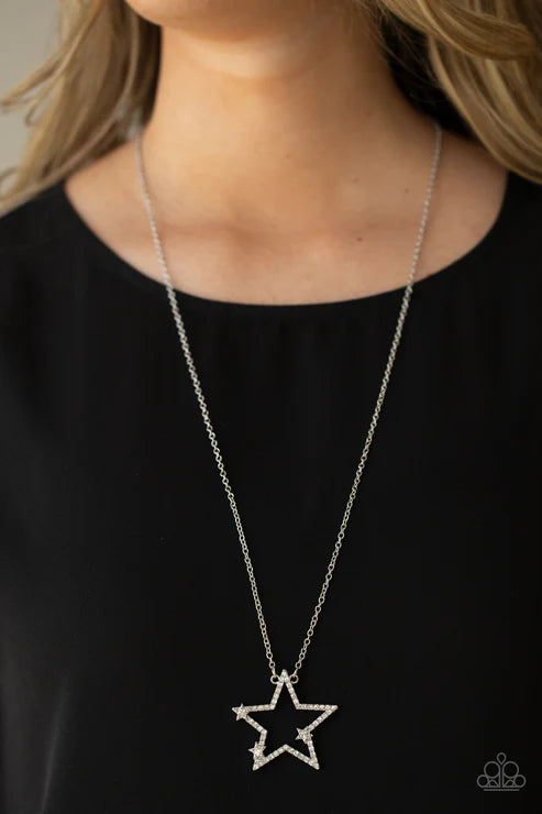 Paparazzi - I Pledge Allegiance to the Sparkle - White Necklace