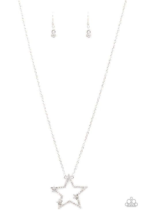 Paparazzi - I Pledge Allegiance to the Sparkle - White Necklace