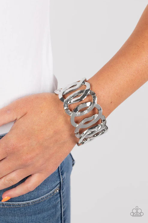 Paparazzi - Industrial Indulgence - Silver Bracelet