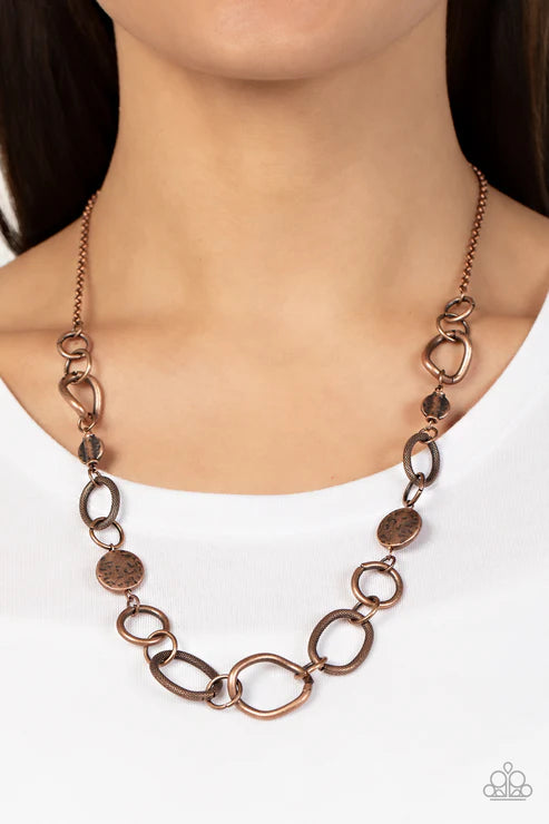 Paparazzi - Industrial Intentions - Copper Necklace