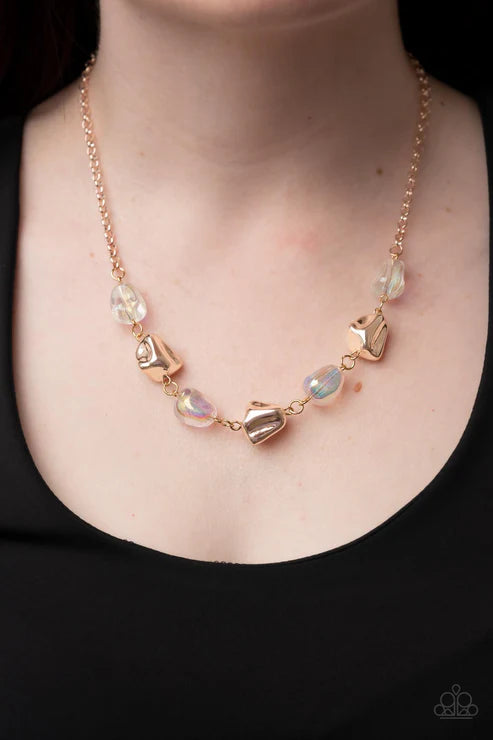 Paparazzi - Inspirational Iridescence - Rose Gold Necklace