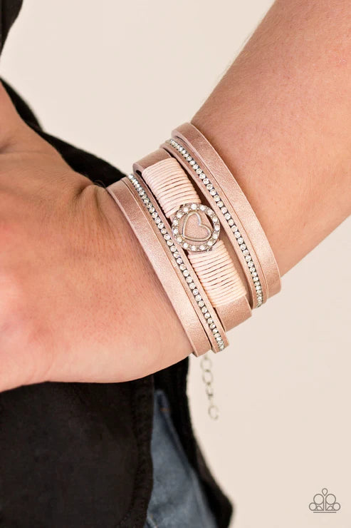 Paparazzi - It Takes Heart - Pink Bracelet