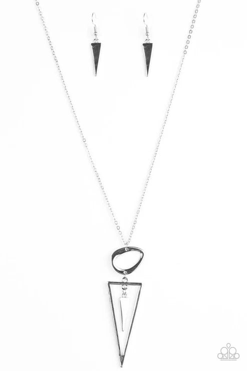 Paparazzi - Keep A Sharp Lookout - Silver Necklace