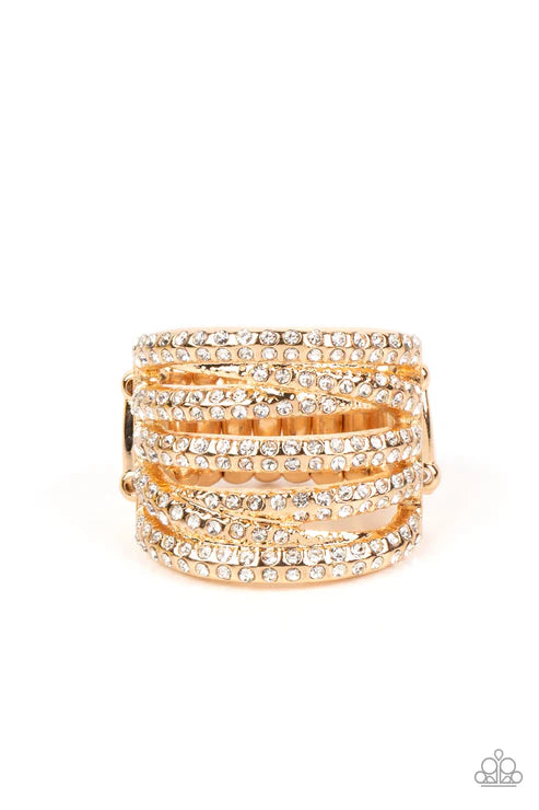 Paparazzi - Knock-Out Opulence - Gold Ring