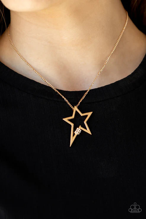 Paparazzi - Light Up The Sky - Gold Necklace