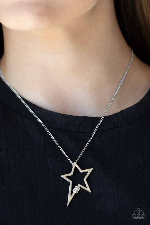 Paparazzi - Light Up The Sky - White Necklace