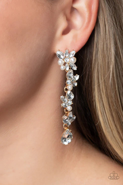 Paparazzi - Light at the Opera - Gold Earrings