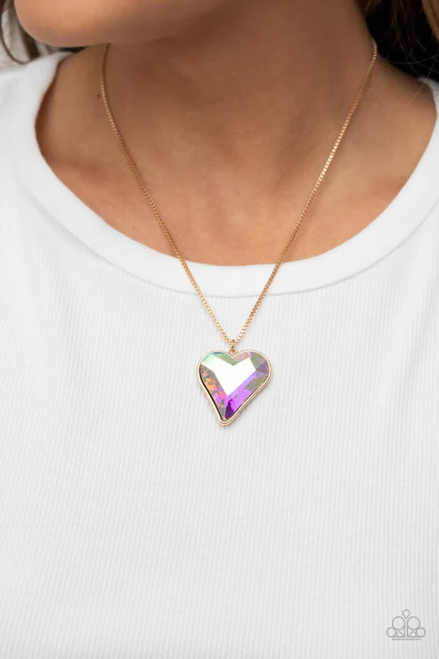 Paparazzi - Lockdown My Heart - Gold Necklace