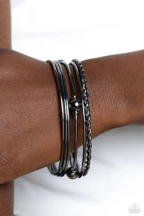 Paparazzi - Lost and Found - Black Bracelet
