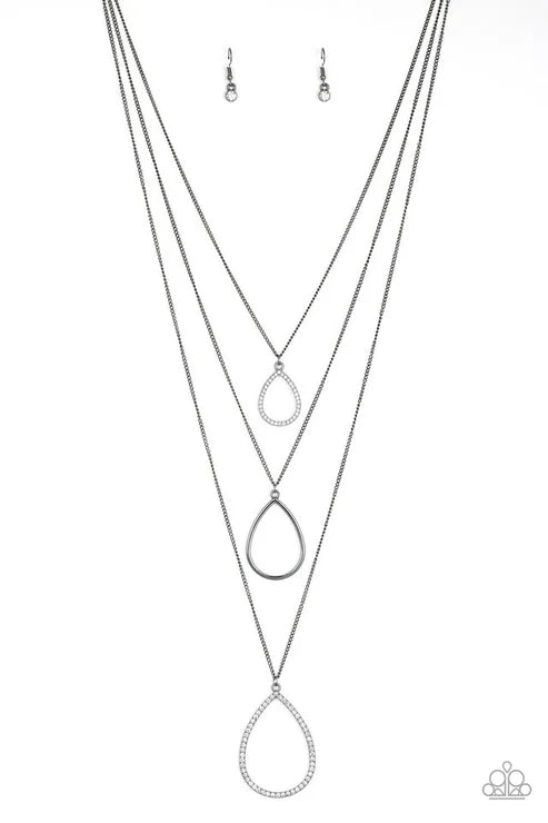Paparazzi - Make The World Sparkle - Black Necklace