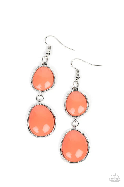 Paparazzi - Mediterranean Myth - Orange Earrings