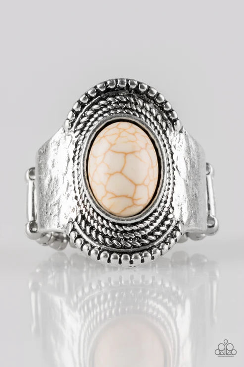 Paparazzi - Modern Mesa - White Ring
