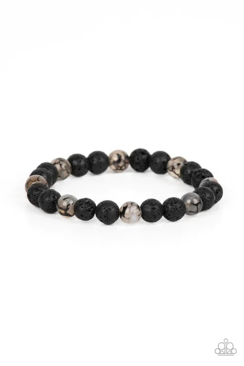 Paparazzi - Molten Mogul - Black Bracelet