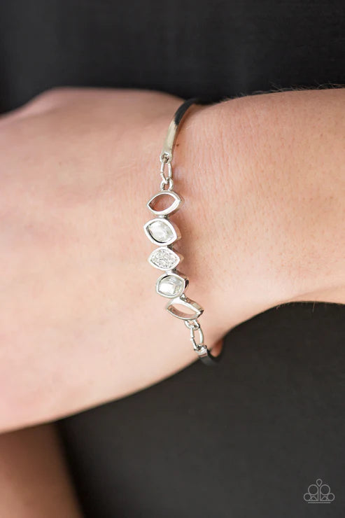 Paparazzi - Money Dance - White Bracelet
