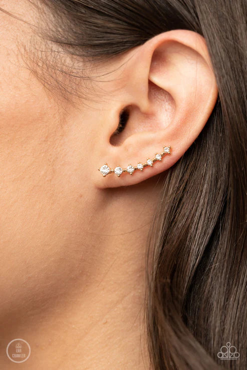 Paparazzi - New Age Nebula - Gold Earrings