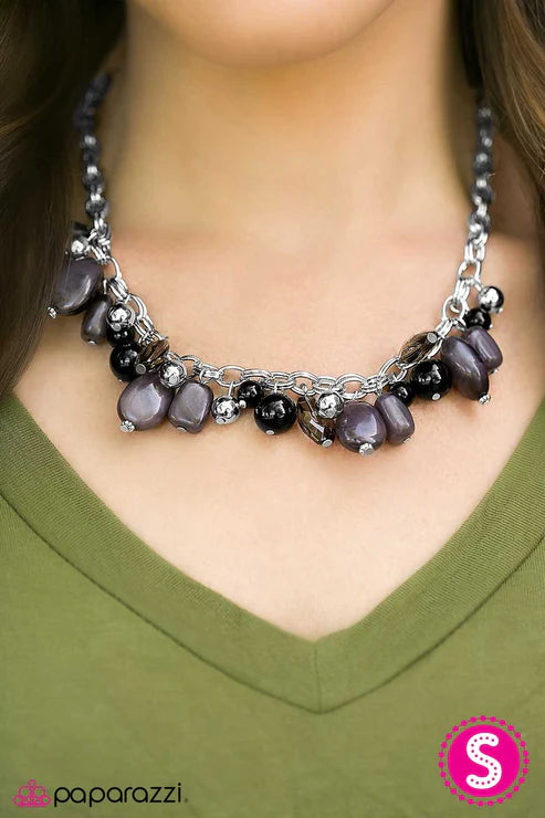 Paparazzi - Ocean Sunset - Black Necklace