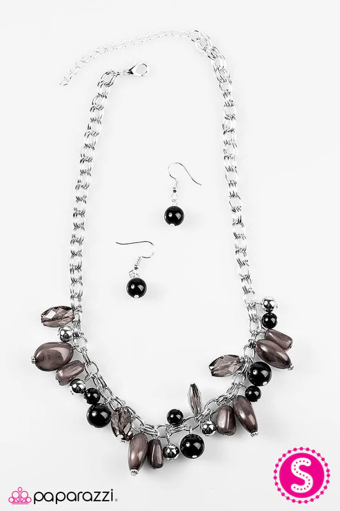 Paparazzi - Ocean Sunset - Black Necklace