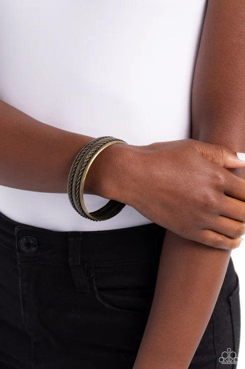 Paparazzi - Off Road Relic - Brass Bracelet