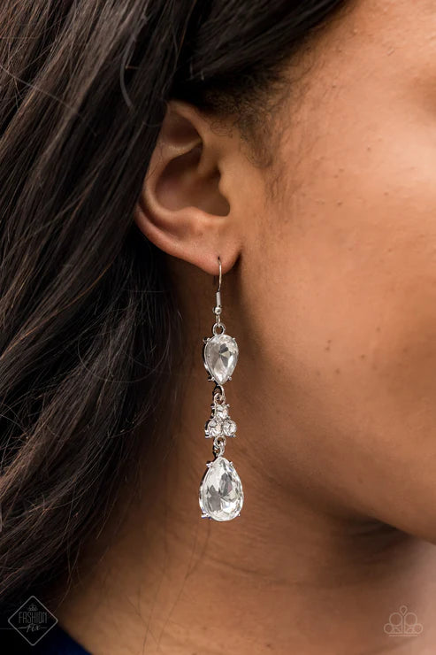 Paparazzi - Once Upon a Twinkle - White Earrings