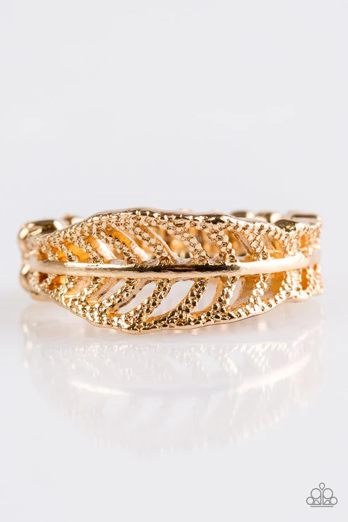 Paparazzi - Only Time Quill Tell - Gold Ring