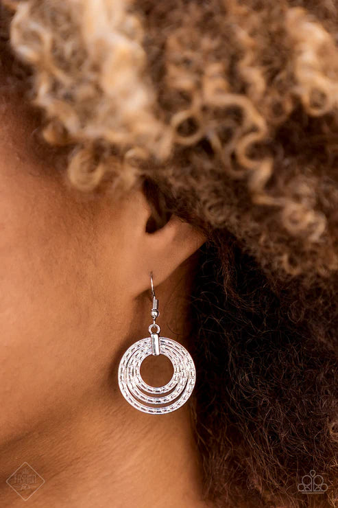 Paparazzi - Open Plains - Silver Earrings