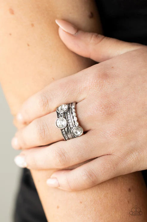 Paparazzi - Pack It On - White Ring