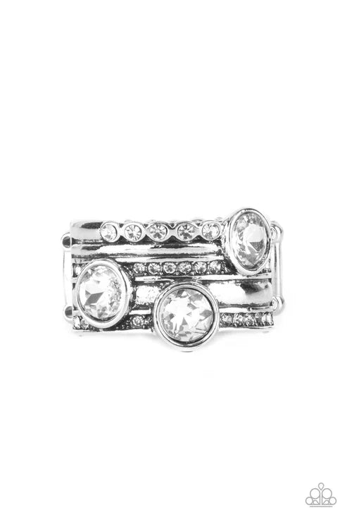 Paparazzi - Pack It On - White Ring