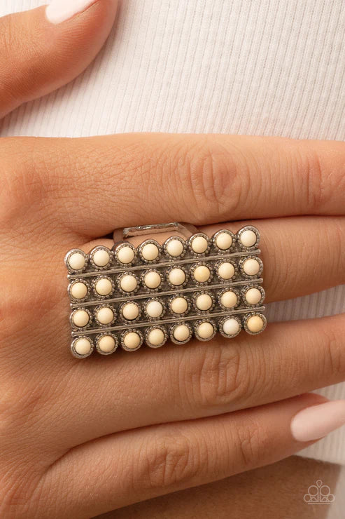 Paparazzi - Pack Your Saddlebags - White Ring