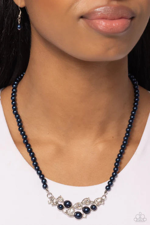 Paparazzi - Pampered Pearls - Blue Necklace