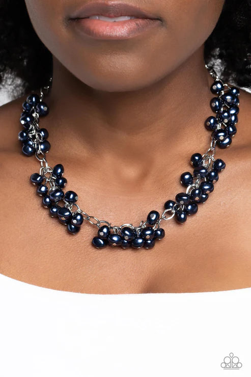 Paparazzi - Pearl Parlor - Blue Necklace