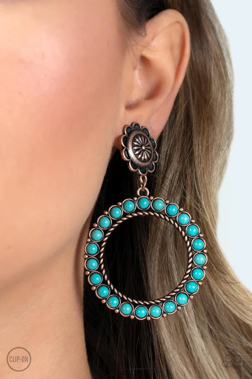 Paparazzi - Playfully Prairie - Copper Earrings