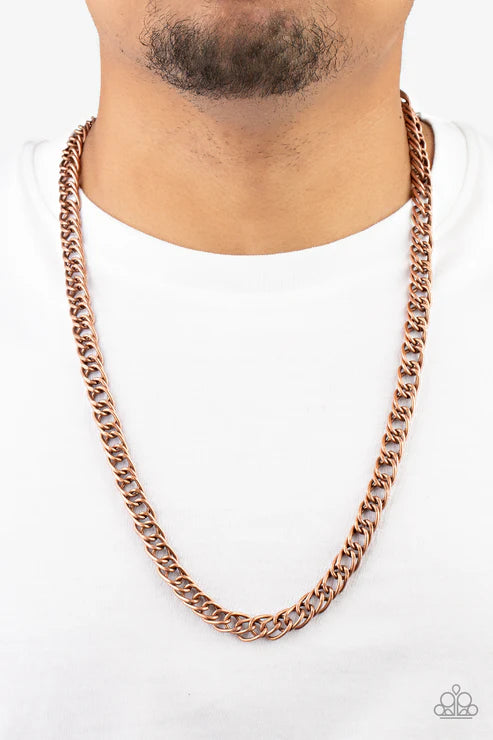 Paparazzi - Pro League - Copper Men's Necklace