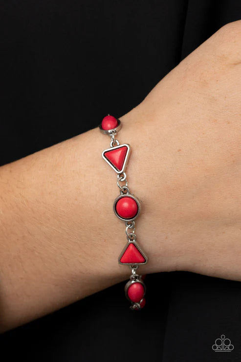 Paparazzi - Quarry Quarrel - Red Bracelet