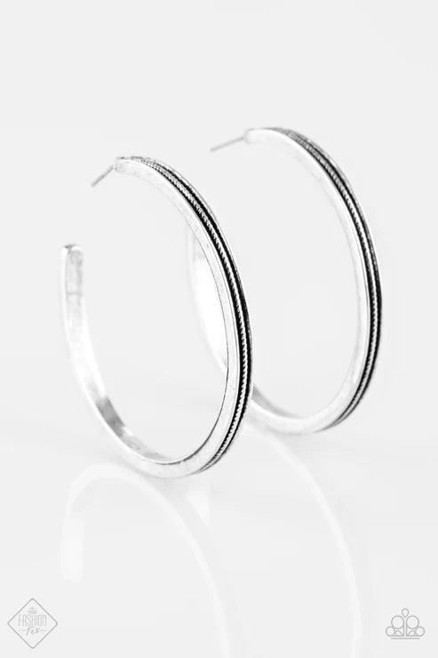 Paparazzi - Retro Ranch Style - Silver Earrings