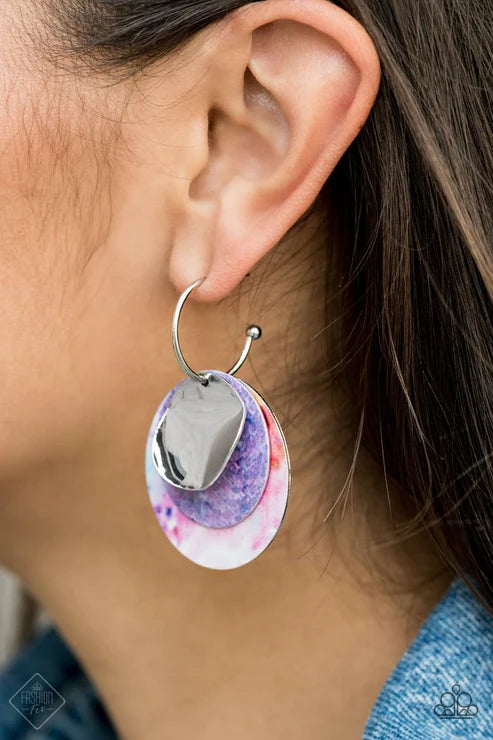 Paparazzi - Ride or TIE DYE - Multi Earrings