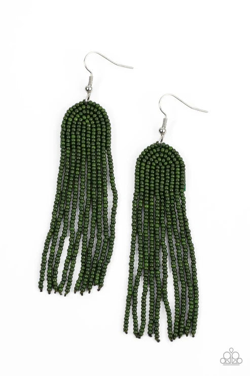 Paparazzi - Right as RAINBOW - Green Earrings