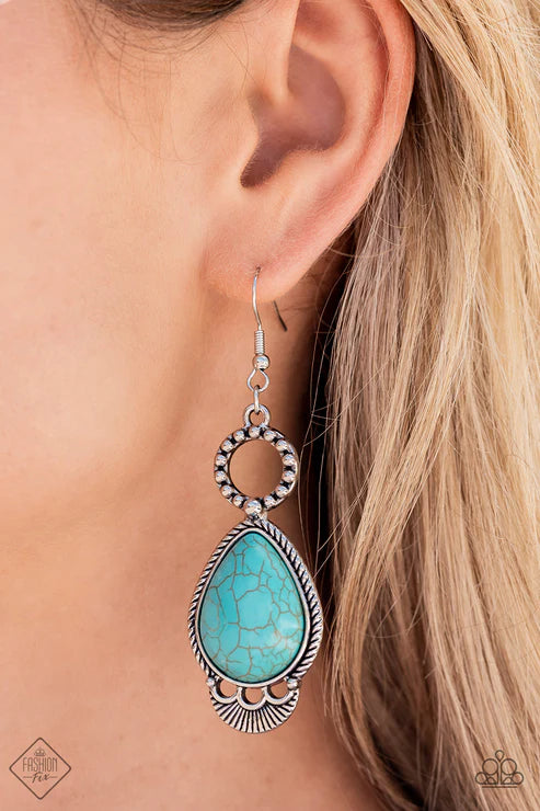 Paparazzi - River Cruzin' - Blue Earrings